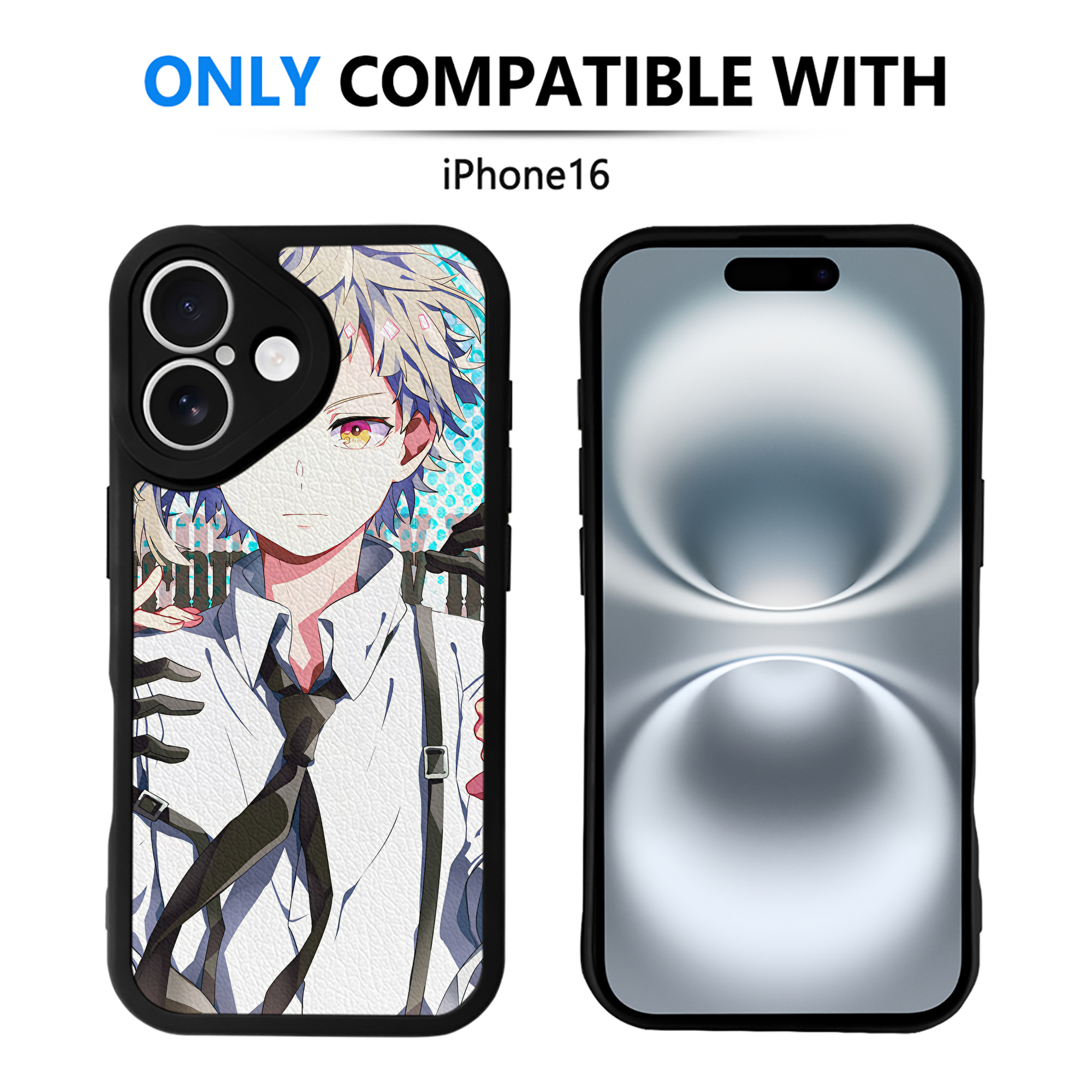 （画像用） 文豪ストレイドッグス Bungo Stray Dogs 【iPhone 16シリーズ対応】シリコンスマホケース（レザー調） 材質：シリコン